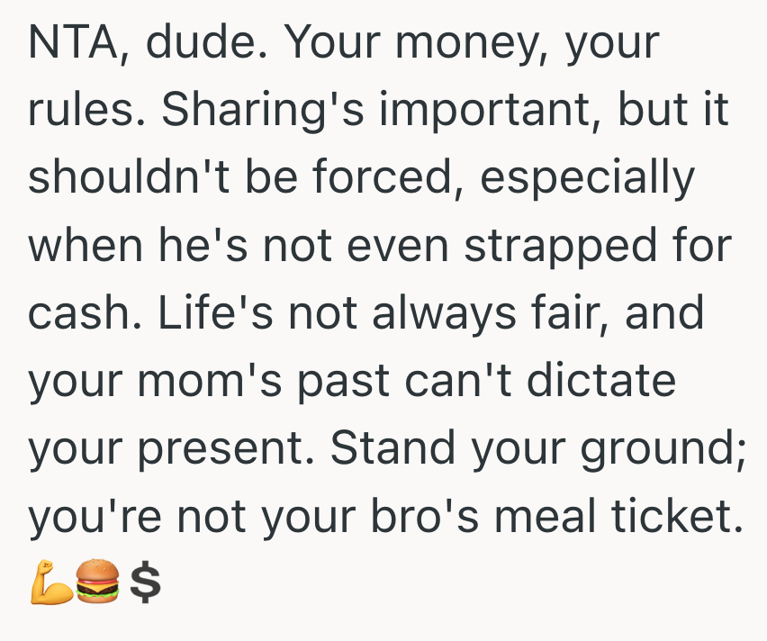 Screenshot 2025 07 13 at 6.40.23 AM She Wants To Buy Food For Just Herself With The Money She Earns, But Her Mom Says She Has To Share It With Her Brother